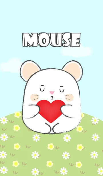 [LINE着せ替え] I Love Cute Fat White Mouse (jp)の画像1