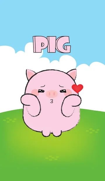 [LINE着せ替え] Love You Cute Pig (jp)の画像1