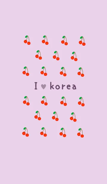 [LINE着せ替え] 韓国語 着せかえ【cherry purple】の画像1
