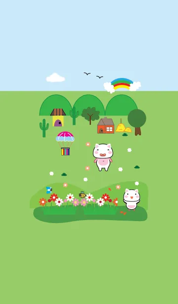 [LINE着せ替え] Cat and nature theme v.2 (JP)の画像1