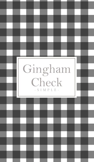 [LINE着せ替え] Gingham Check Black 7 -MEKYM-の画像1