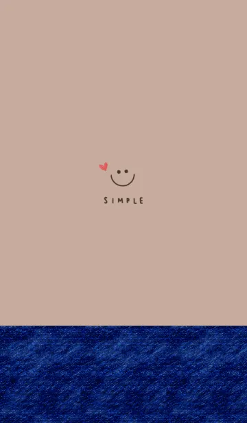 [LINE着せ替え] ベージュ×デニムとスマイルの画像1