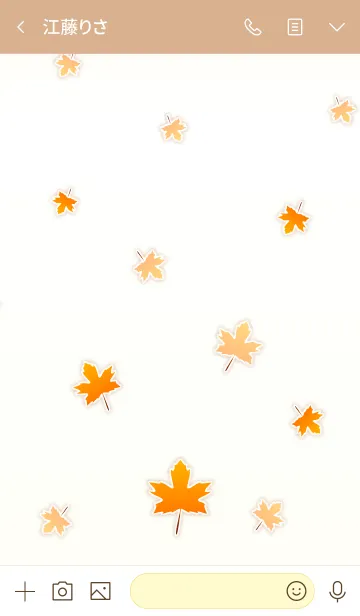 [LINE着せ替え] Maple Leaves 2！ (Beige Ver.2)の画像3
