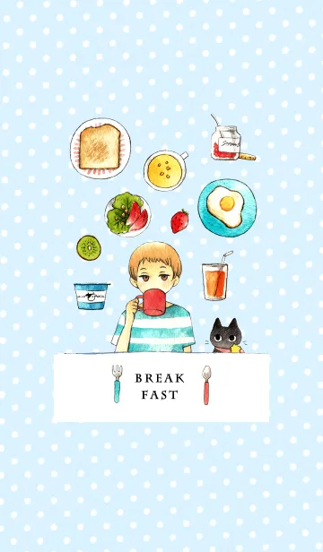 [LINE着せ替え] Breakfast with watercolor touchの画像1