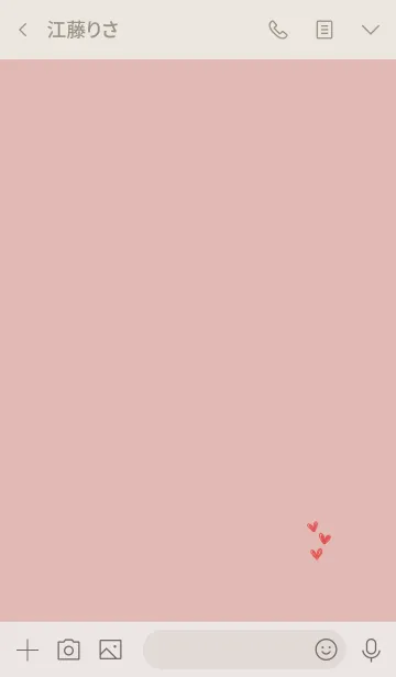 [LINE着せ替え] ピンクベージュとゆるハートの画像3