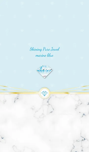 [LINE着せ替え] Shining Pure Jewel marine blueの画像1