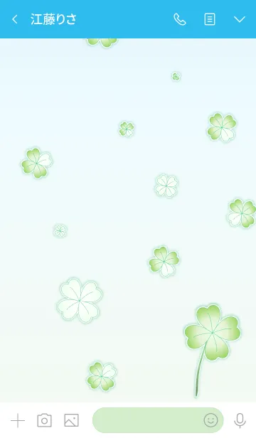 [LINE着せ替え] My Lucky Clover 2！ (Blue V.4)の画像3