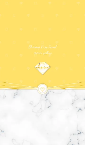 [LINE着せ替え] Shining Pure Jewel cream yellowの画像1