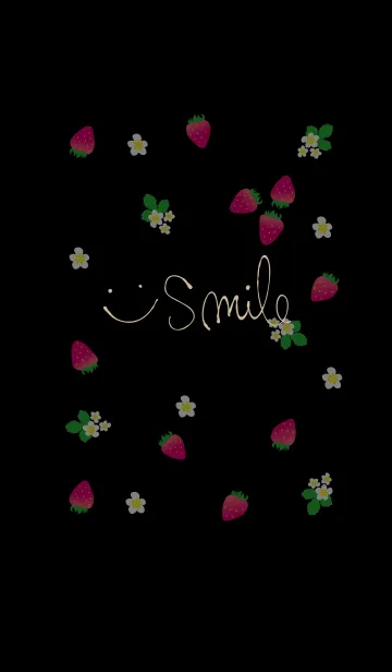 [LINE着せ替え] 苺-黒色背景30-の画像1