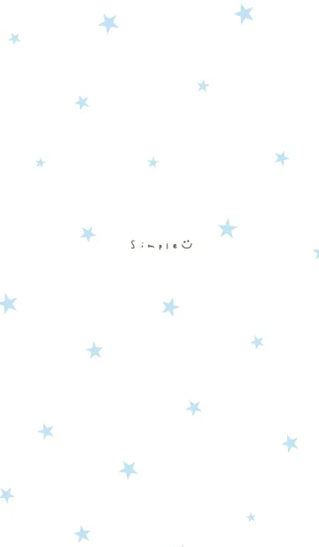 [LINE着せ替え] ベージュブルー×ホワイト。星。の画像1