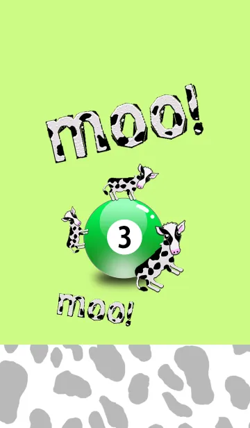 [LINE着せ替え] 運気をあげるモ～♪3*Three*の画像1