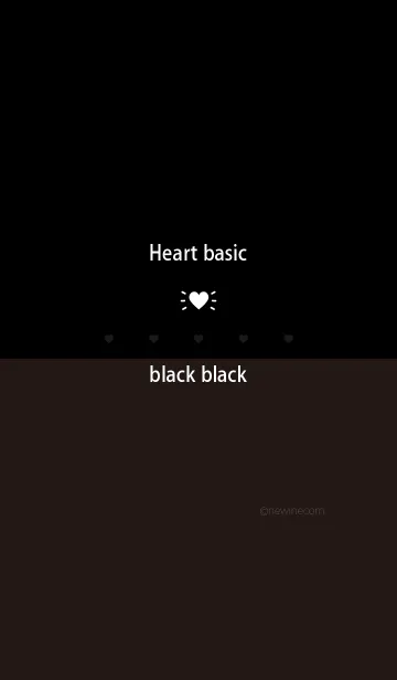 [LINE着せ替え] Heart basic ブラック ブラックの画像1