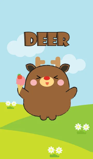[LINE着せ替え] Pretty Fat Deer Theme (jp)の画像1