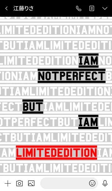 [LINE着せ替え] I AM NOT PERFECT BUT I AMの画像3