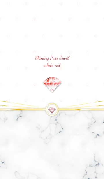 [LINE着せ替え] Shining Pure Jewel white redの画像1