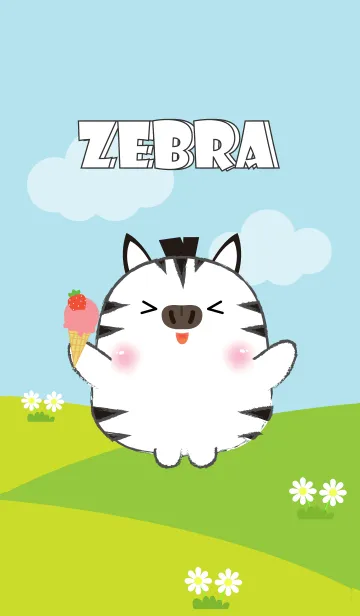 [LINE着せ替え] Pretty Fat Zebra Theme (jp)の画像1