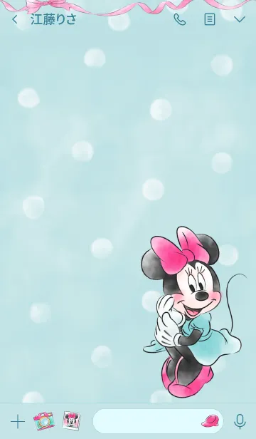 [LINE着せ替え] ミニーマウス（さわやかミント）の画像3