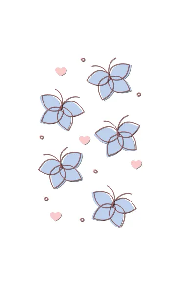 [LINE着せ替え] Cute butterflies 23 :)の画像1