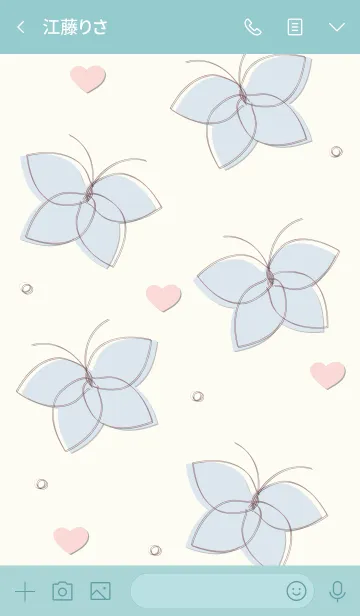 [LINE着せ替え] Cute butterflies 23 :)の画像3