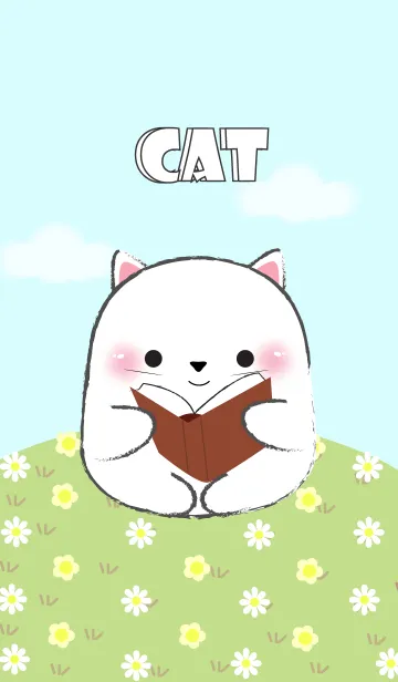 [LINE着せ替え] I Love Cute Fat White Cat (jp)の画像1