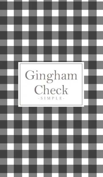 [LINE着せ替え] Gingham Check Black 8 -MEKYM-の画像1
