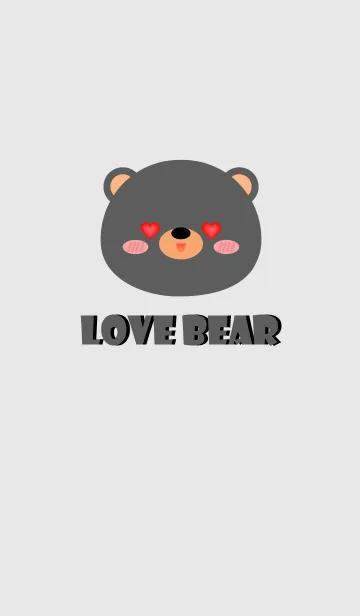 [LINE着せ替え] Simple Lover Black Bear Theme (jp)の画像1