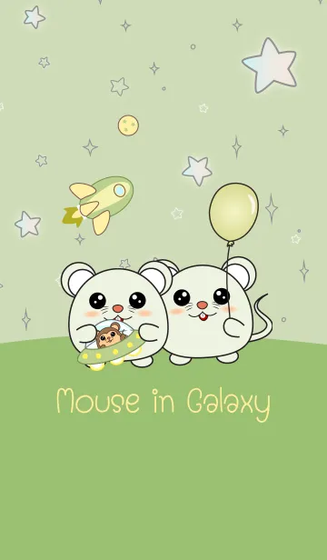 [LINE着せ替え] Gray mouse in Galaxyの画像1