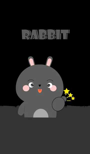 [LINE着せ替え] Love Love Cute Black Rabbit theme (jp)の画像1