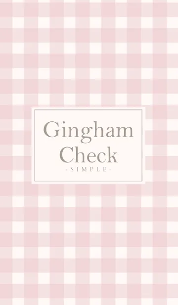 [LINE着せ替え] Gingham Check Natural Pink 4 -MEKYM-の画像1
