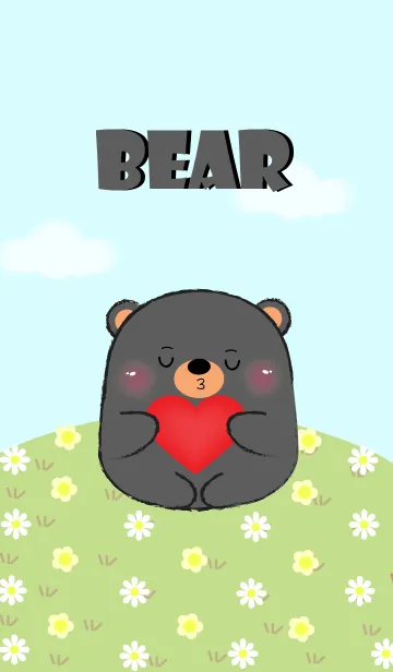 [LINE着せ替え] I Love Cute Fat Black Bear (jp)の画像1