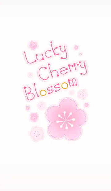 [LINE着せ替え] Lucky Cherry Blossom 2！ (Beige V.1)の画像1