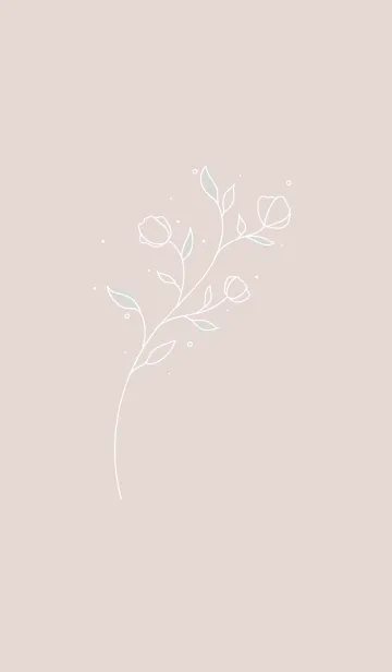 [LINE着せ替え] シンプルかわいい♡ くすみピンクのお花の画像1
