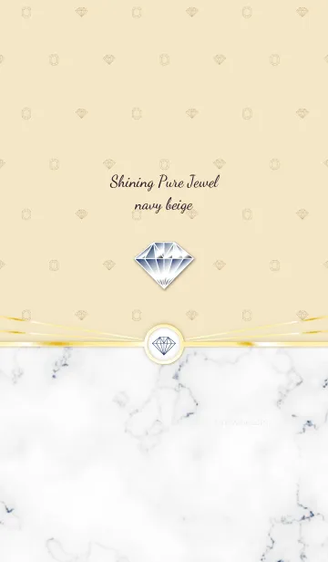 [LINE着せ替え] Shining Pure Jewel navy beigeの画像1