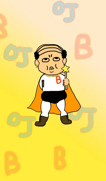 [LINE着せ替え] バブリーOJマン 黄色の画像1