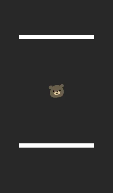 [LINE着せ替え] 黒と白 / シンプルなくまの画像1