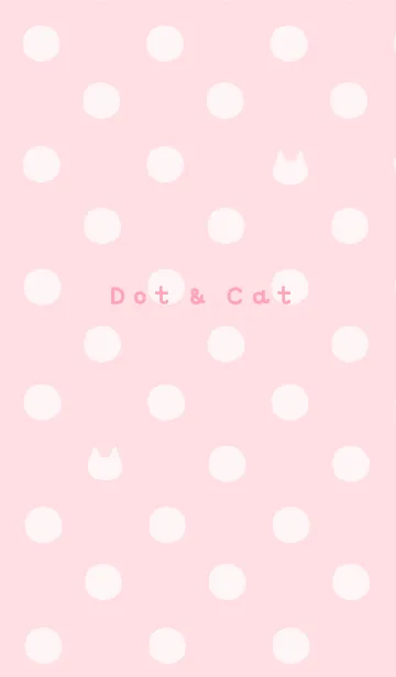 [LINE着せ替え] ドットたまにネコ*ピンクの画像1