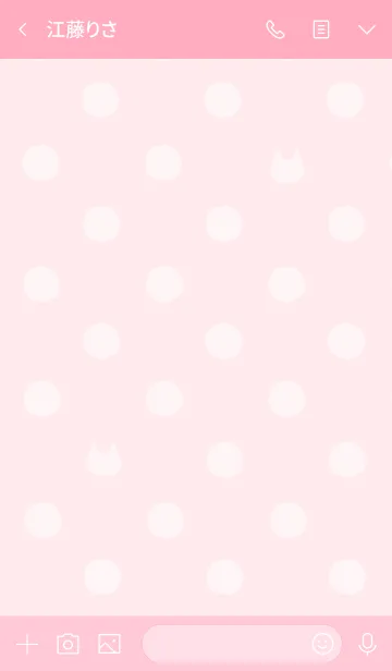 [LINE着せ替え] ドットたまにネコ*ピンクの画像3