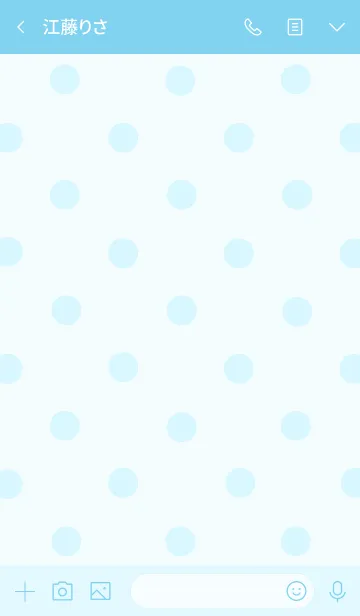 [LINE着せ替え] SIMPLE DOTS -pale blue-の画像3