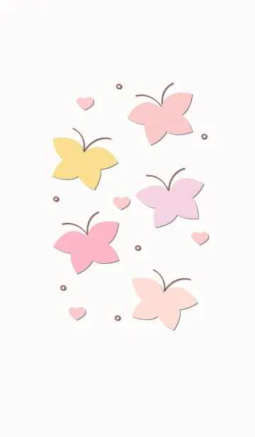[LINE着せ替え] Cute butterflies 24 :)の画像1