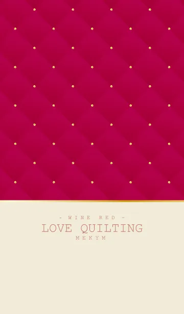 [LINE着せ替え] LOVE QUILTING WINE RED 22の画像1