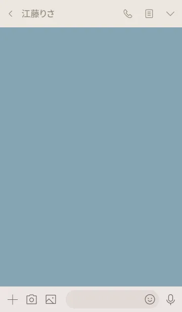 [LINE着せ替え] ゆるアイコンとベージュブルーの画像3