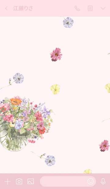 [LINE着せ替え] gentle colored garden bouquetの画像3