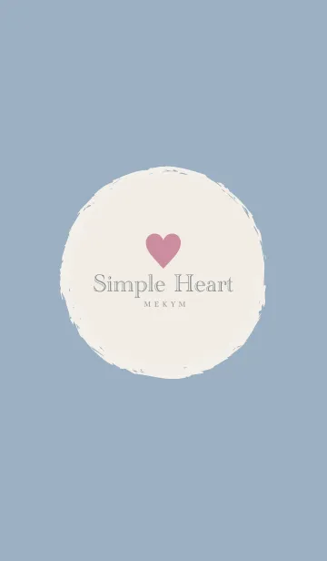 [LINE着せ替え] Simple Heart Blue 8 -MEKYM-の画像1