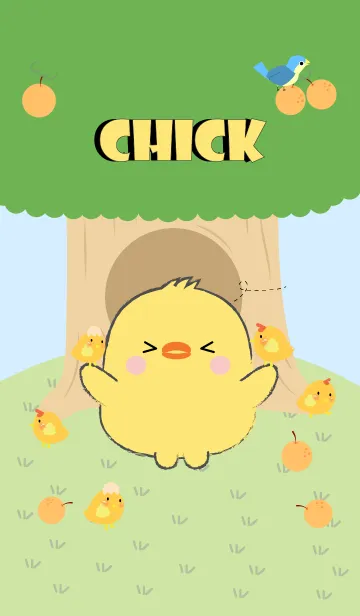 [LINE着せ替え] Chick With Tree Theme (jp)の画像1