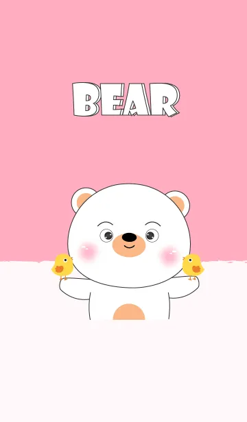 [LINE着せ替え] I'm Cute Cute White Bear Theme (jp)の画像1