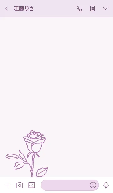 [LINE着せ替え] #flower* rose(purple)の画像3