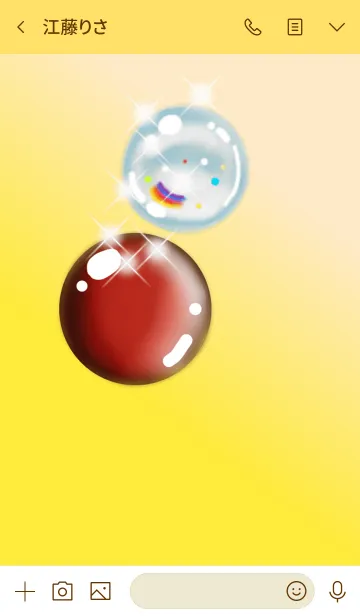 [LINE着せ替え] 7月の誕生石 カーネリアン 黄金カラーの画像3