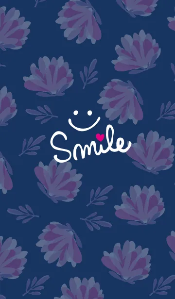 [LINE着せ替え] シンプルお花-スマイル27-の画像1