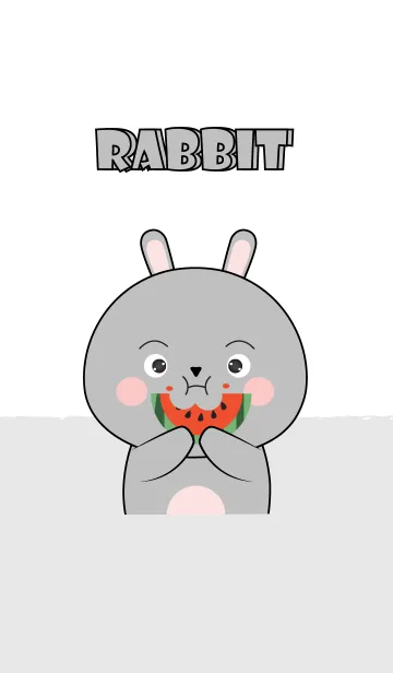 [LINE着せ替え] I'm Cute Cute Gray Rabbit Theme (jp)の画像1