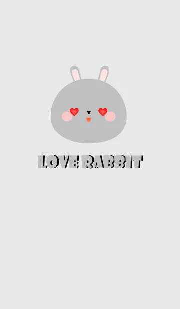 [LINE着せ替え] Simple Lover Gray Rabbit Theme (jp)の画像1